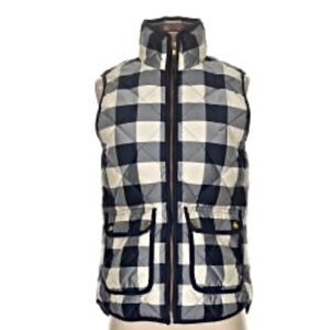 Womens Checkered Puffer Vest J Crew